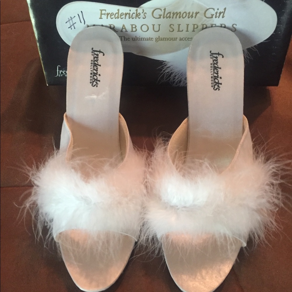 Sexy white size 10 Frederick’s of Hollywood heels